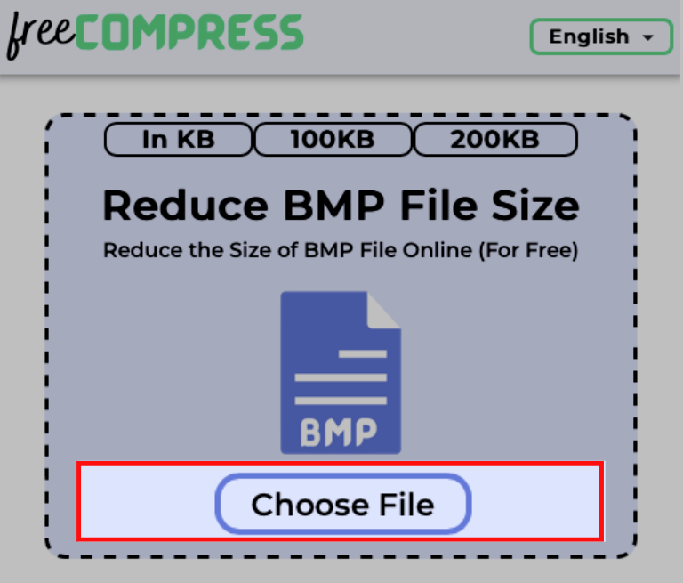Choose BMP file to reduce its size