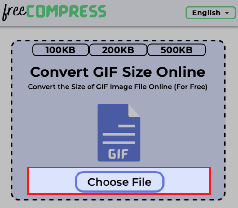 Choose GIF File to Convert Size