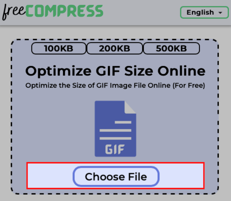 Choose GIF File to Optimize Size