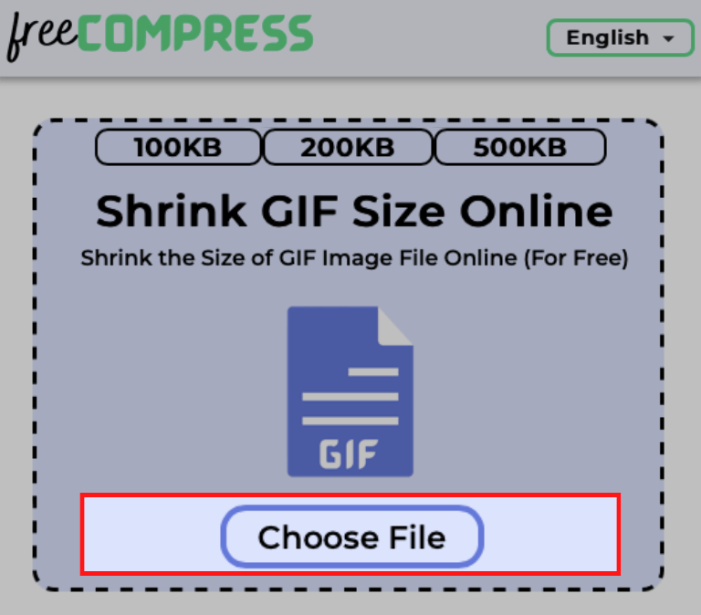 Choose GIF File to Shrink Size