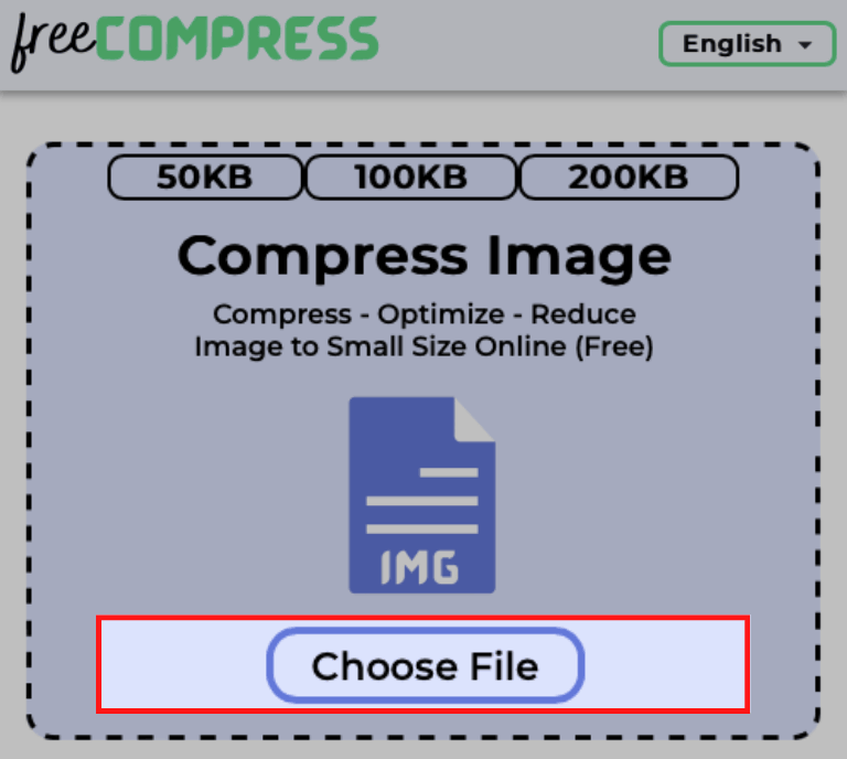 Choose image file to compress