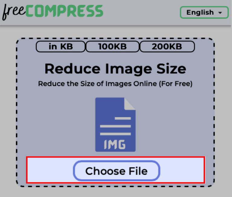 Choose the image file to reduce its size
