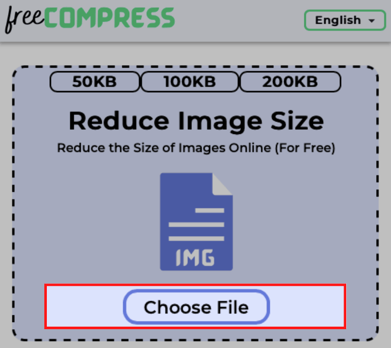 Choose the image file to reduce its size