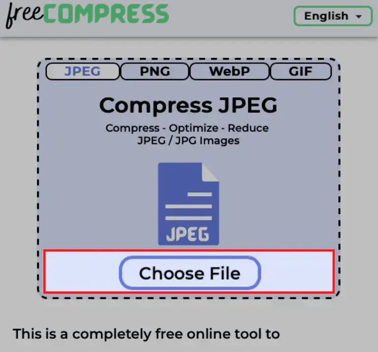 choose JPEG file