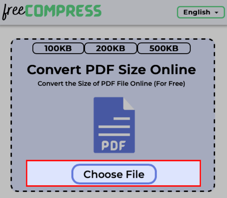 Choose PDF File to Convert Size