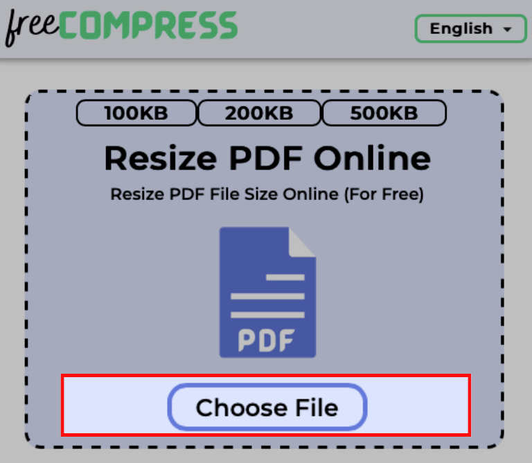 Choose PDF file to resize