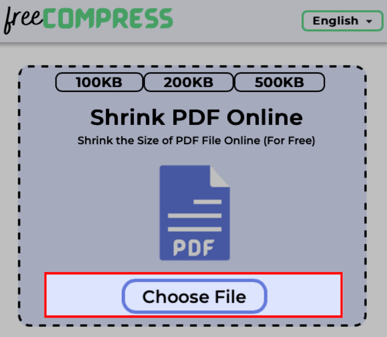 Choose PDF File to Shrink
