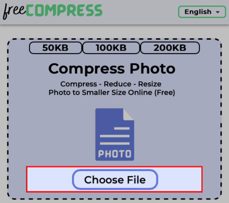 Choose Photo to Compress Online