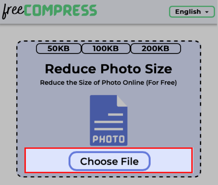 Choose the photo to reduce its size