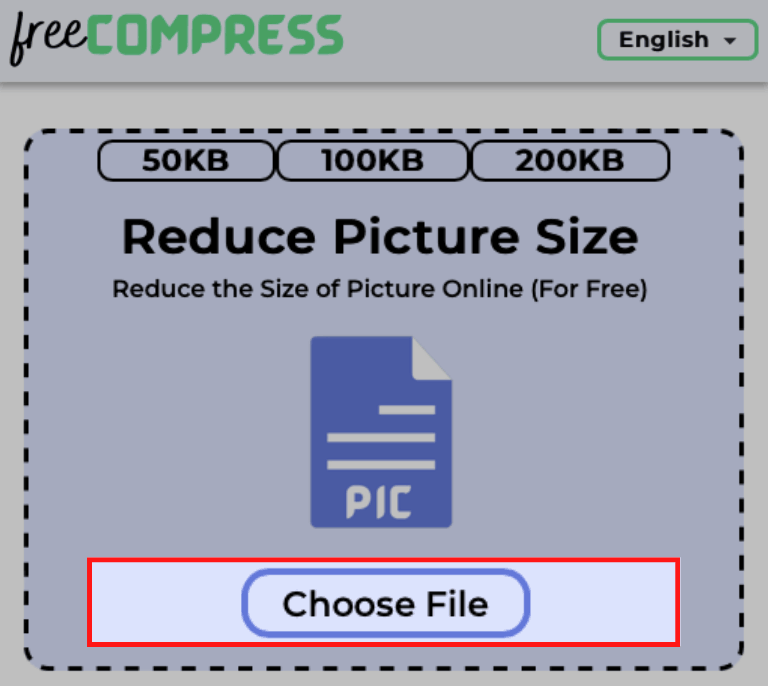 Choose the picture to reduce its size