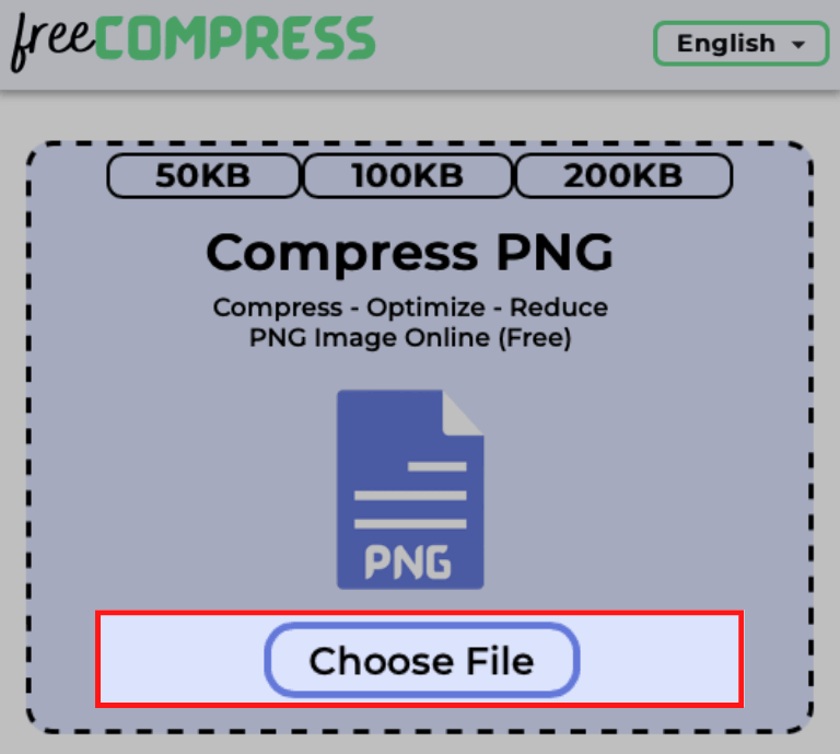 Choose PNG image to compress