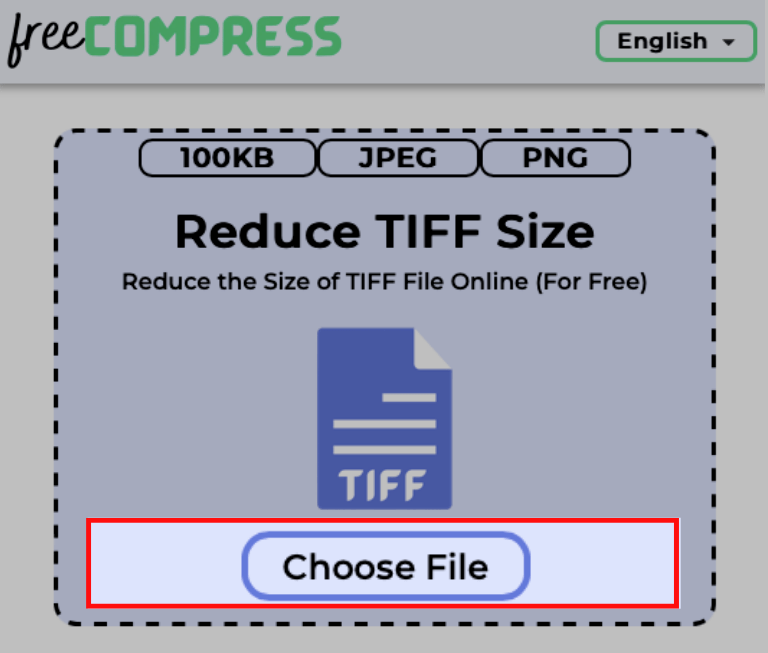 Choose the TIFF image to reduce its size