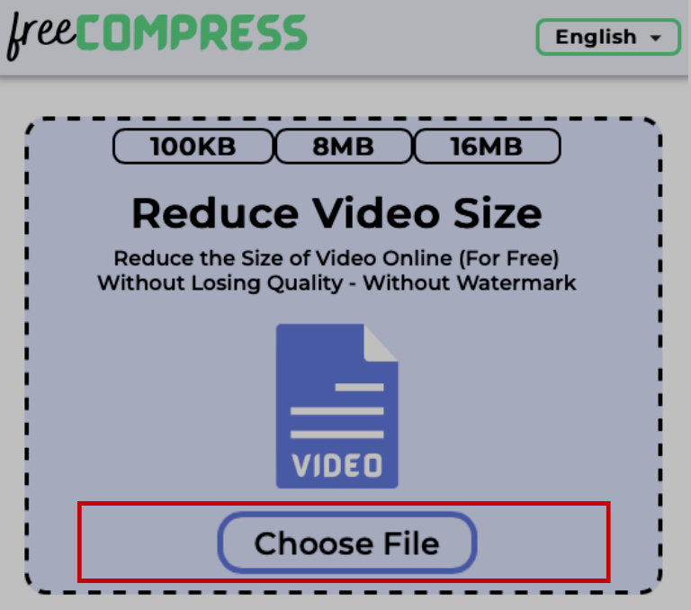 Choose the video file to reduce its size