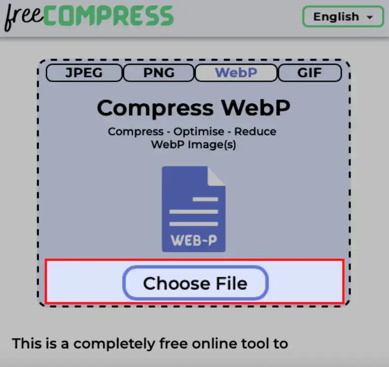 επιλογή αρχείου webp