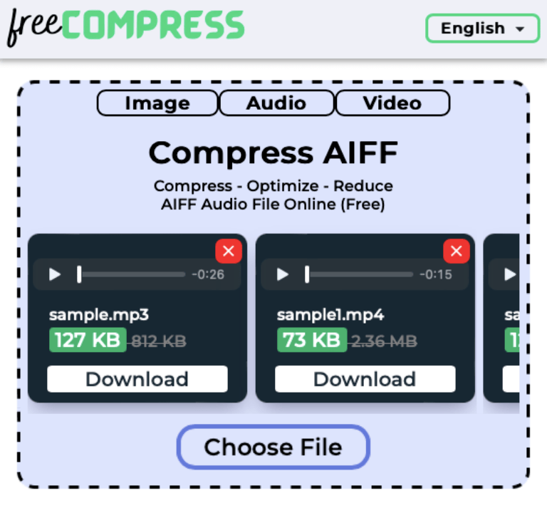 compress AIFF file online