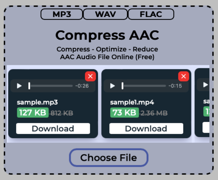 download compressed AAC file