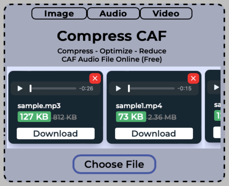 download compressed CAF file