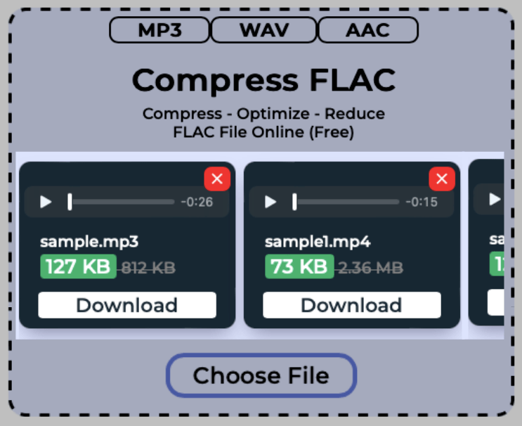 download compressed FLAC file