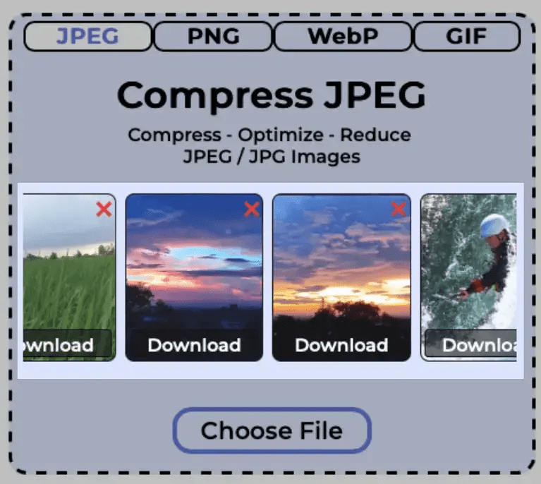 download compressed JPEG image
