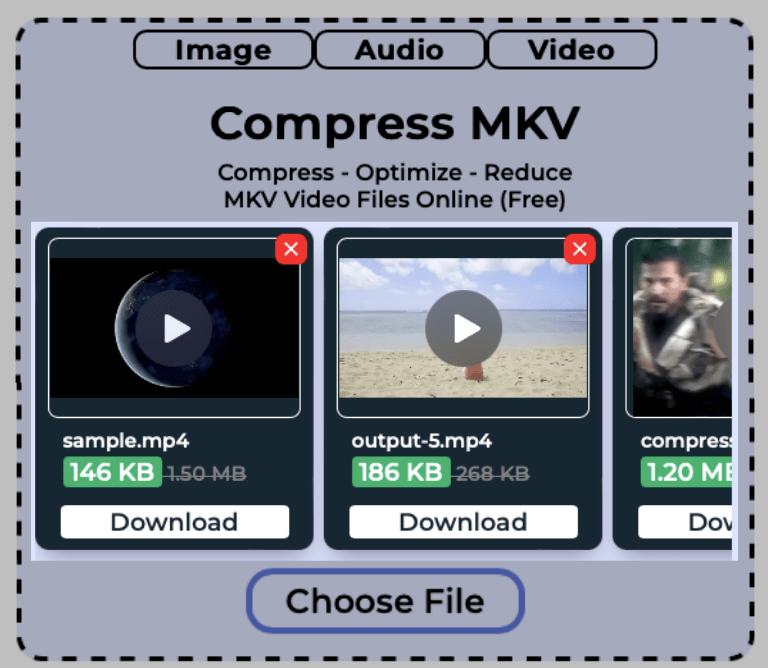 download compressed MKV file