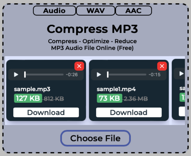 download compressed MP3 file