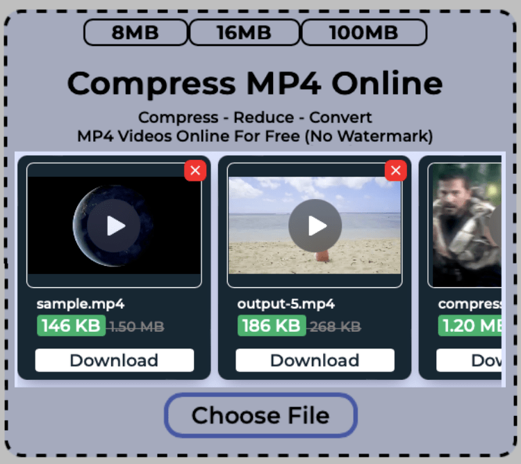 download compressed MP4 file