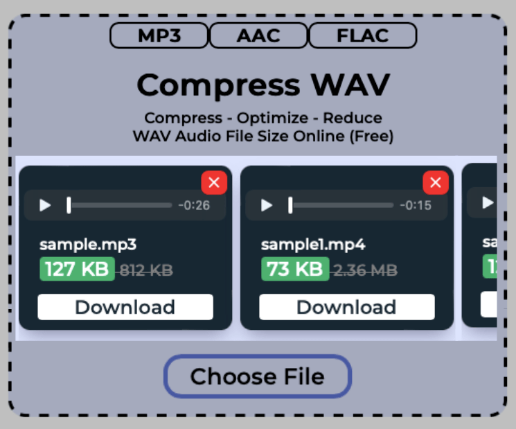 download compressed WAV file