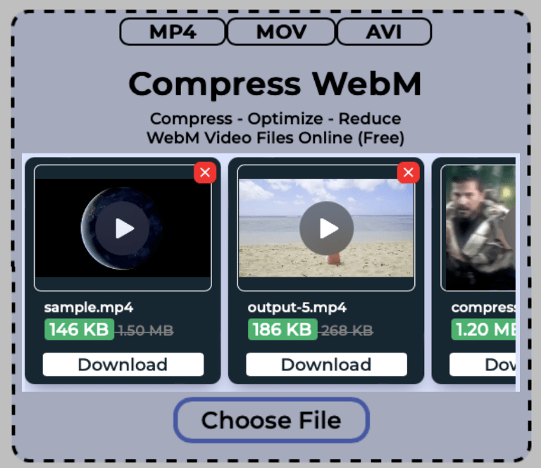download compressed WebM file