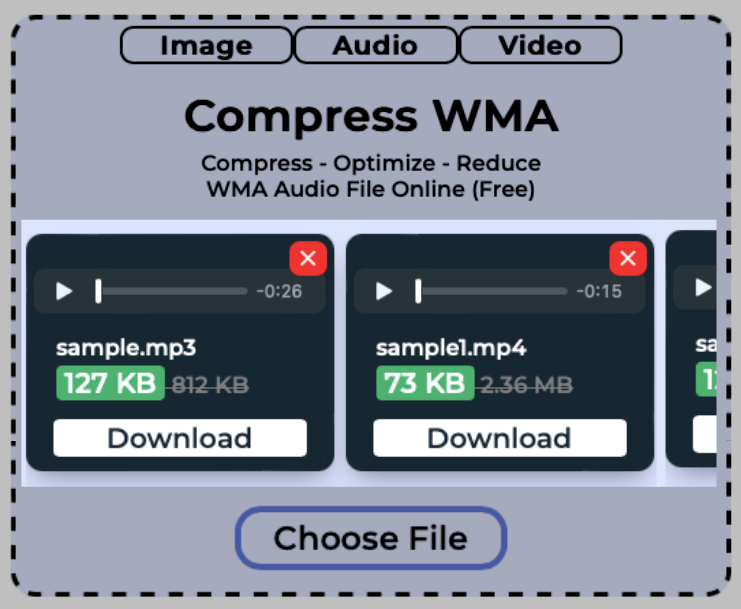 download compressed WMA file