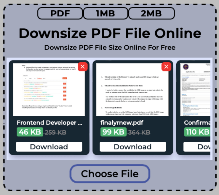 Download Downsized PDF Files