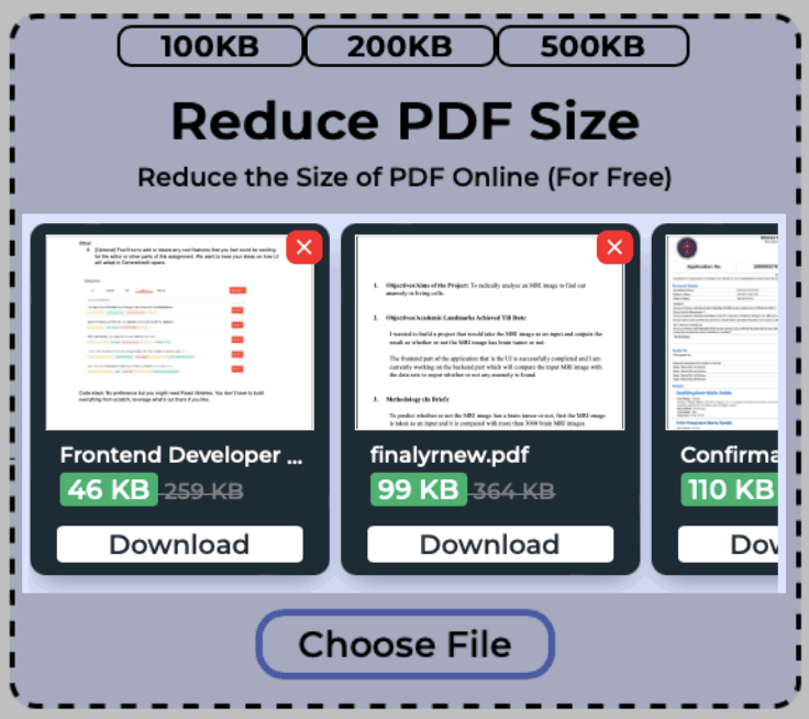 Download reduced PDFs