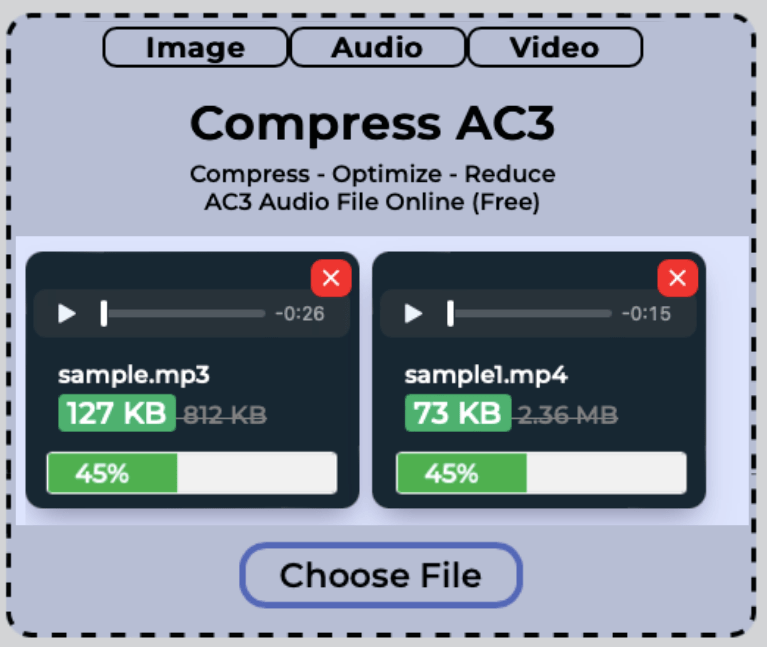 multiple AC3 files getting compressed