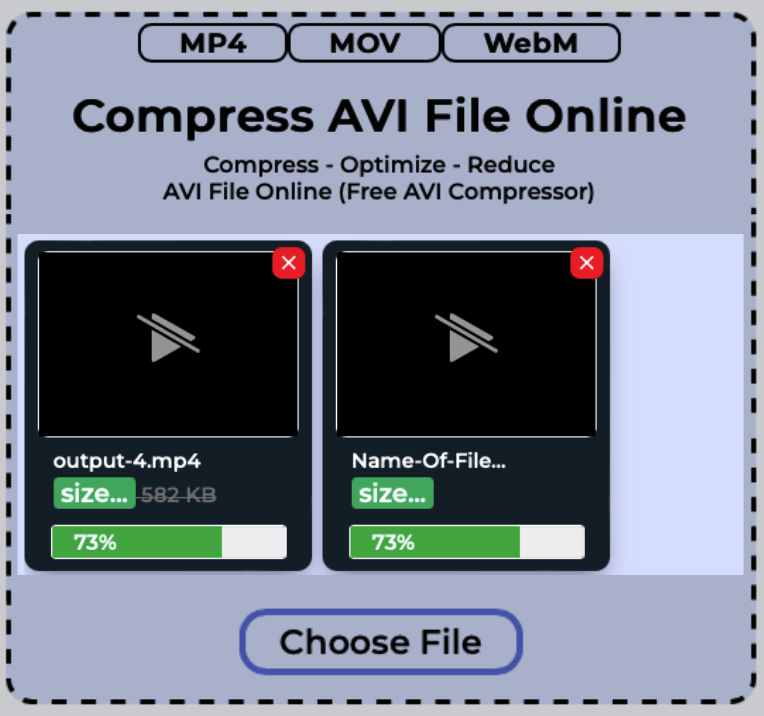 multiple AVI files getting compressed