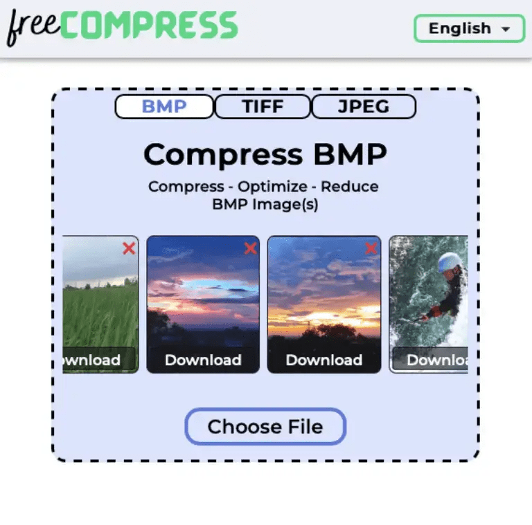 multiple compressed bmp images