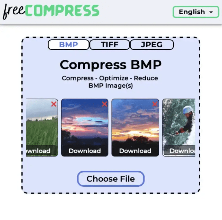 Compress BMP to 100KB with FreeCompress