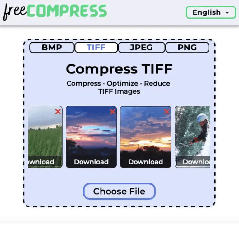 multiple compressed tiff images