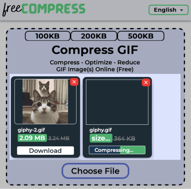 Multiple GIF Files Getting Compressed