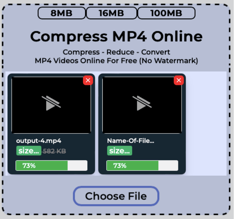 multiple MP4 files getting compressed