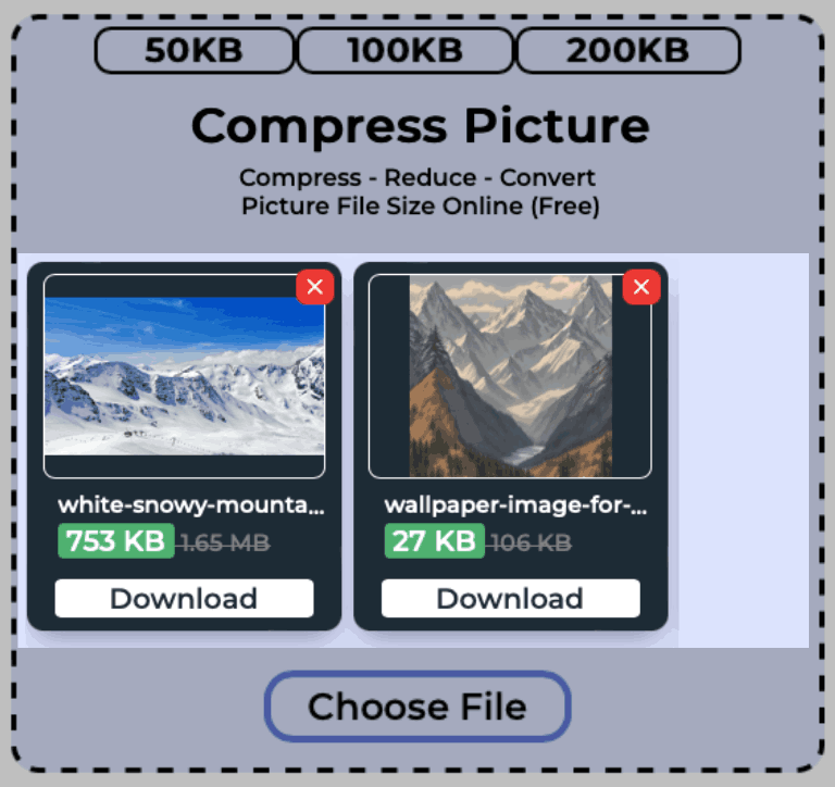 Multiple Picture Files Getting Compressed