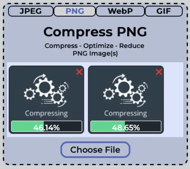 Multiple PNG files getting compressed