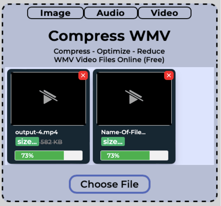 multiple WMV files getting compressed