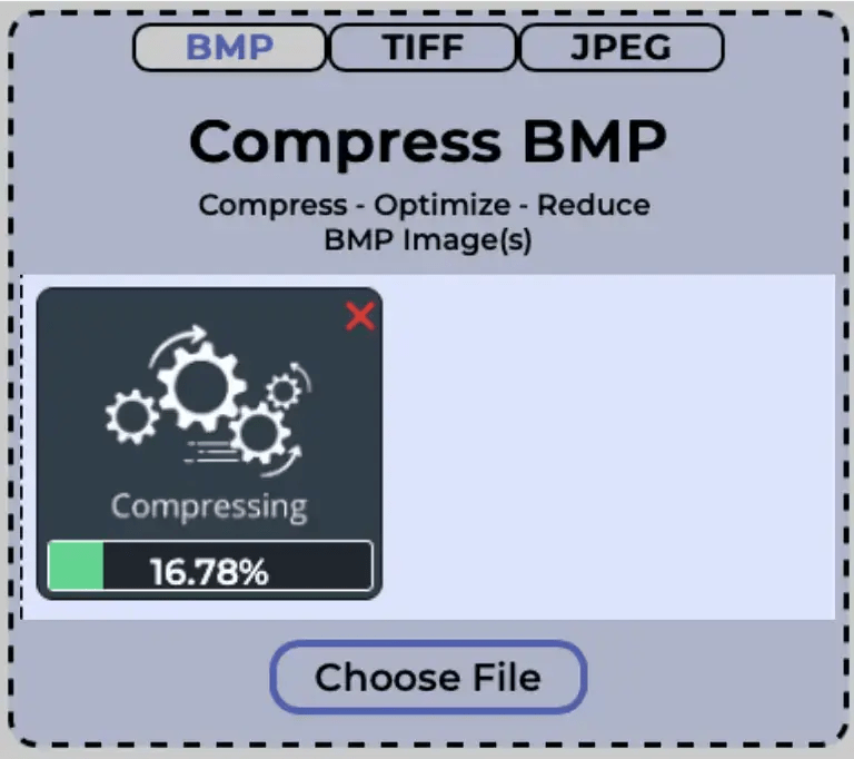 single bmp image getting compressed