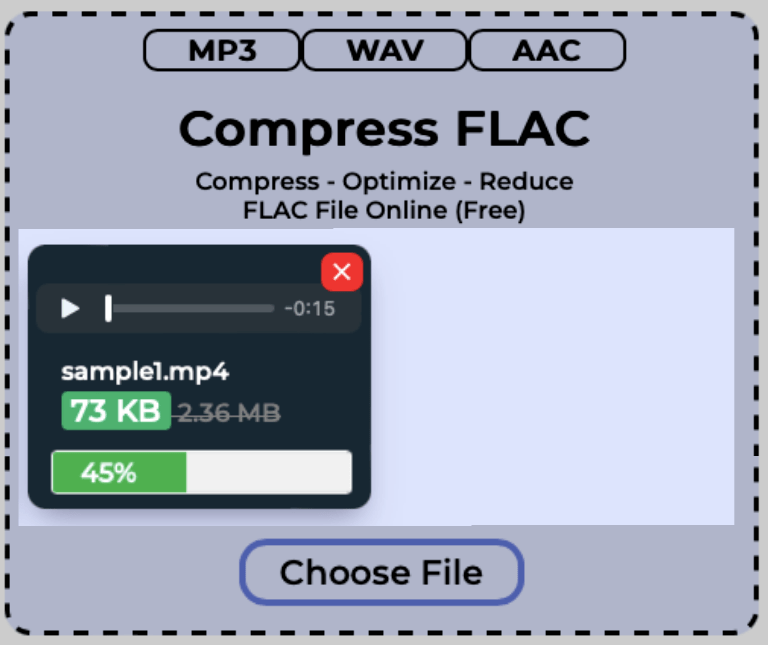 single FLAC file getting compressed