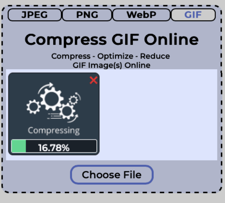 single gif image getting compressed