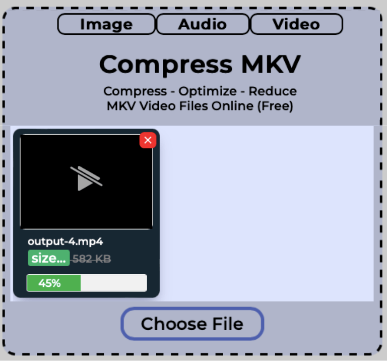 single MKV file getting compressed