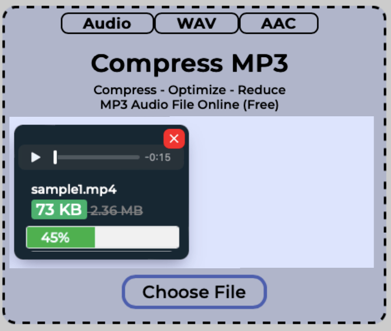 single MP3 file getting compressed