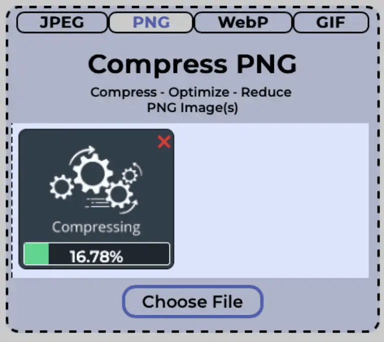Single PNG image getting compressed