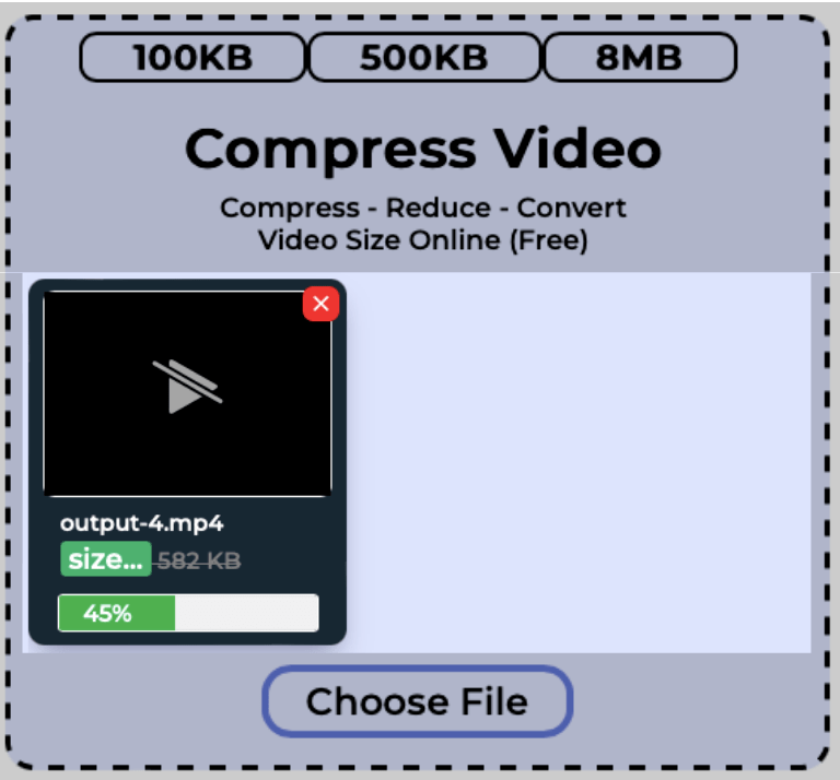 single video file getting compressed