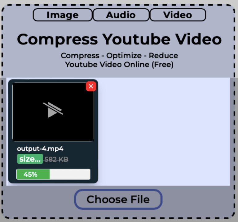 single Youtube video getting compressed