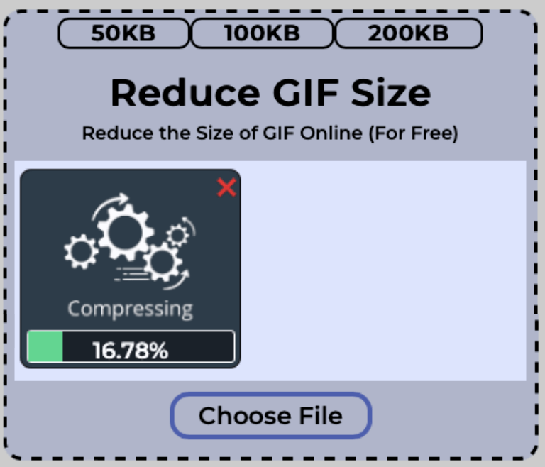 Size of a single GIF getting reduced